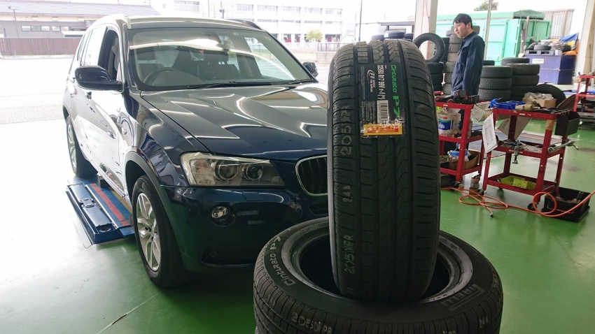 Bmw X3にピレリ P7ランフラット 225 60r17 タイヤ市場花園インター店 タイヤ スタッドレス オールシーズンが安いタイヤ専門店