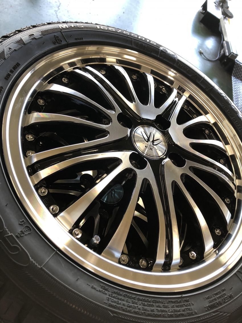 ア*ー様 ☆BADX 15インチ ☆15×5J ☆165/55R15 ☆バリ山 Yahoo 