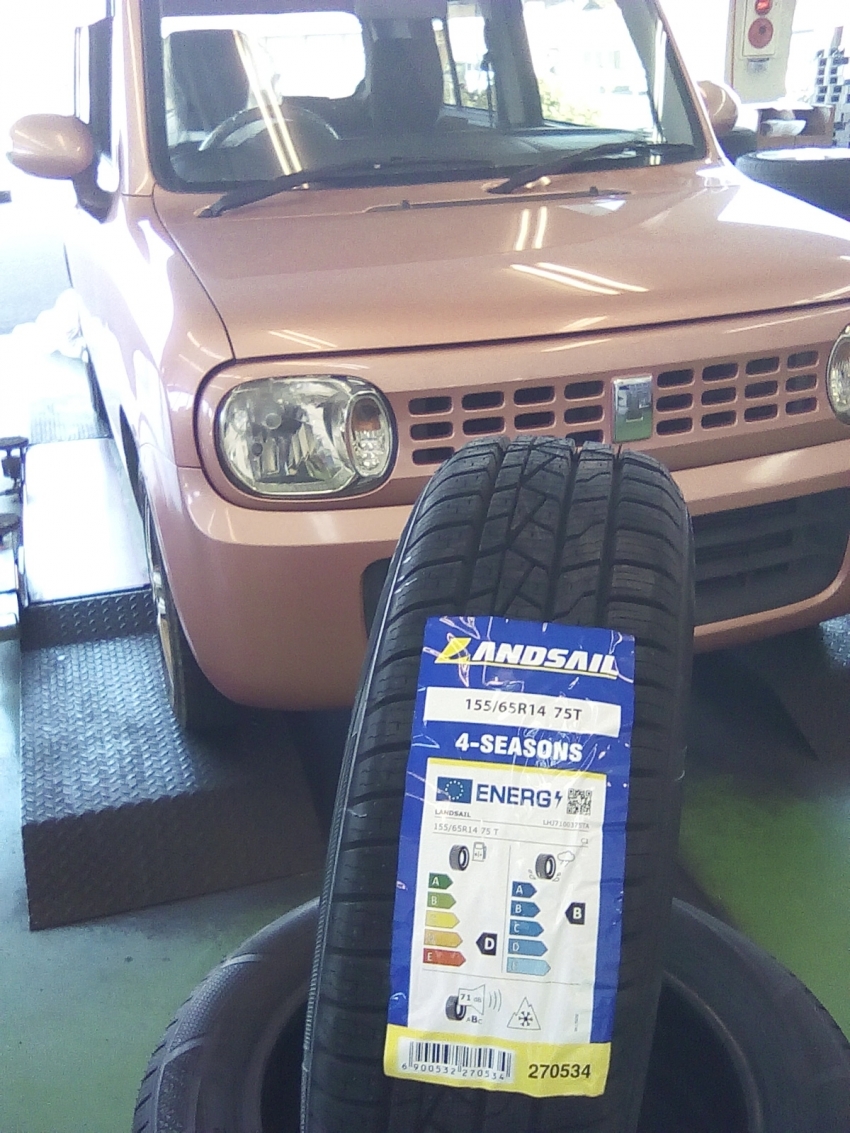 取り付け中 工賃コミ 溝有り 155/65R14 スズキ ワゴンR 純正 AZワゴン 