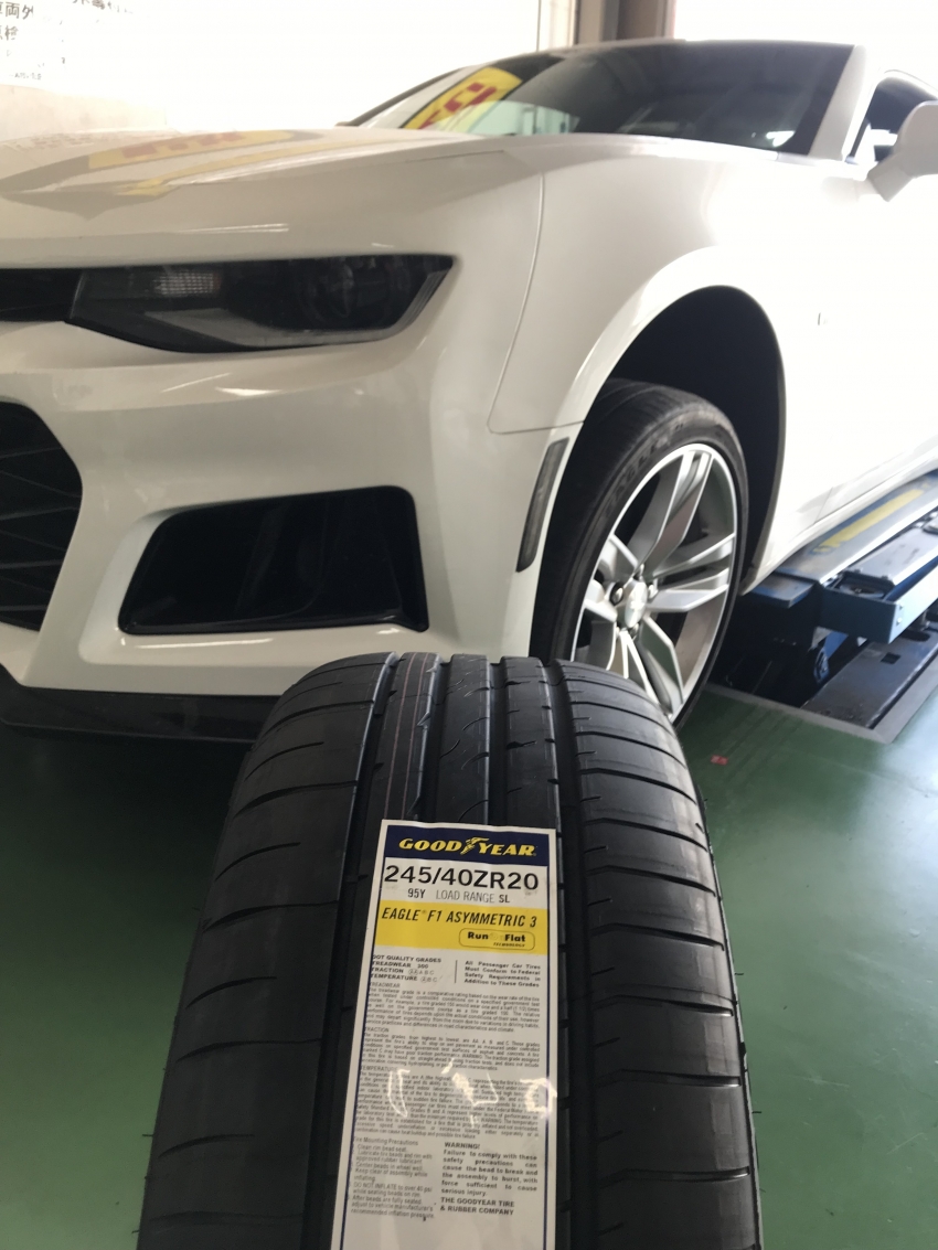 シボレー・カマロ × Eagle F1 ASYMMETRIC 3｜タイヤ市場宇都宮南店｜タイヤ・スタッドレス・オールシーズンが安いタイヤ専門店