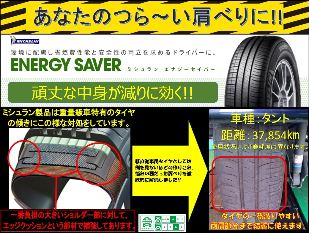 軽自動車にオススメ ミシュラン エナジー Saver セイバー バロータイヤ市場羽島インター店 タイヤ スタッドレス オールシーズンが安いタイヤ専門店