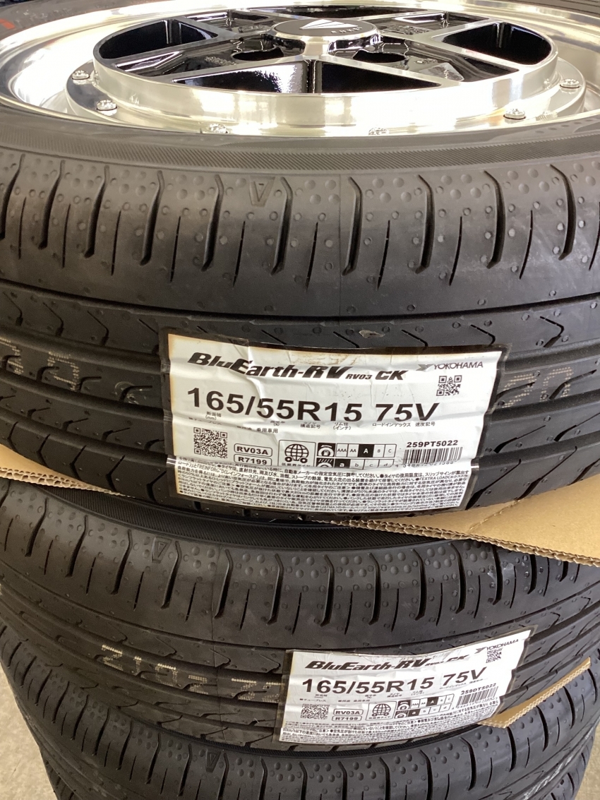 YOKOHAMA BluEarth RV03 CK 165/55R15 ×4本 BluEarth-RV RV03/RV03CK